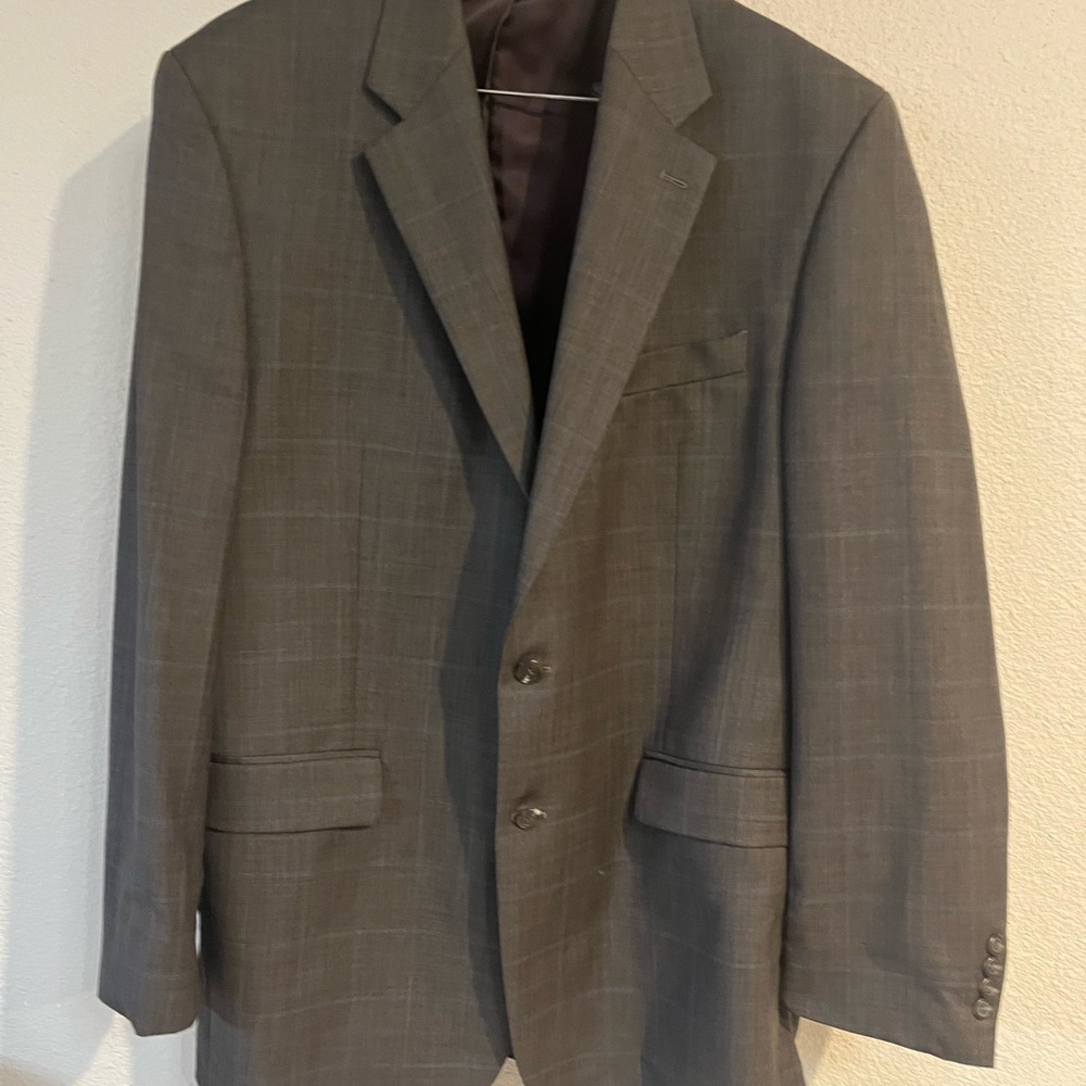 Ralph Lauren 100% Wool neutral color Plaid Blazer